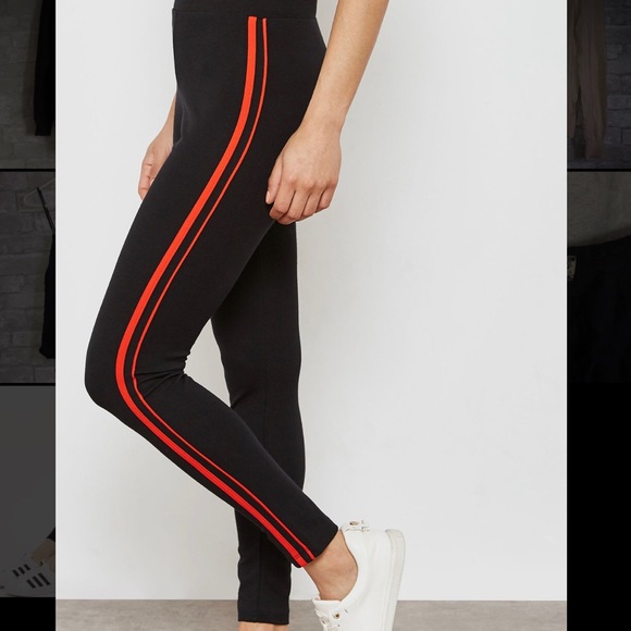 Topshop ponte legging w/ red stripe - Picture 2 of 5